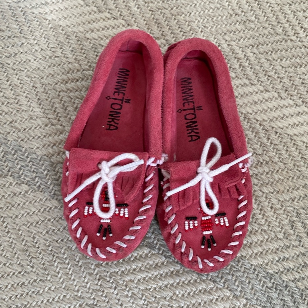 Pink Minnetonka Moccasins